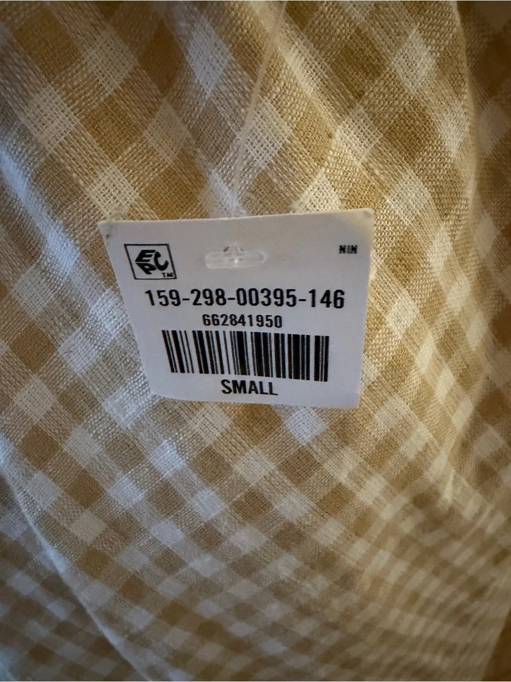NWT Abercrombie & Fitch Beige Gingham Cutout Maxi Dress